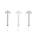 thumbnail image 3 of Model Railway Light Warm White Modes Miniature Mini LED Lamppost Yard Micro Two-Heads Park Lamps Sand Table Layout Decorations Black（Warm Light）, 3 of 6