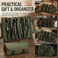thumbnail image 6 of Tool Bag Heavy Duty Tool Roll up Bag Tool Organizer Portable Tool Storage with 6 Tool Pouches Father’s Day Dad Gifts Green, 6 of 6