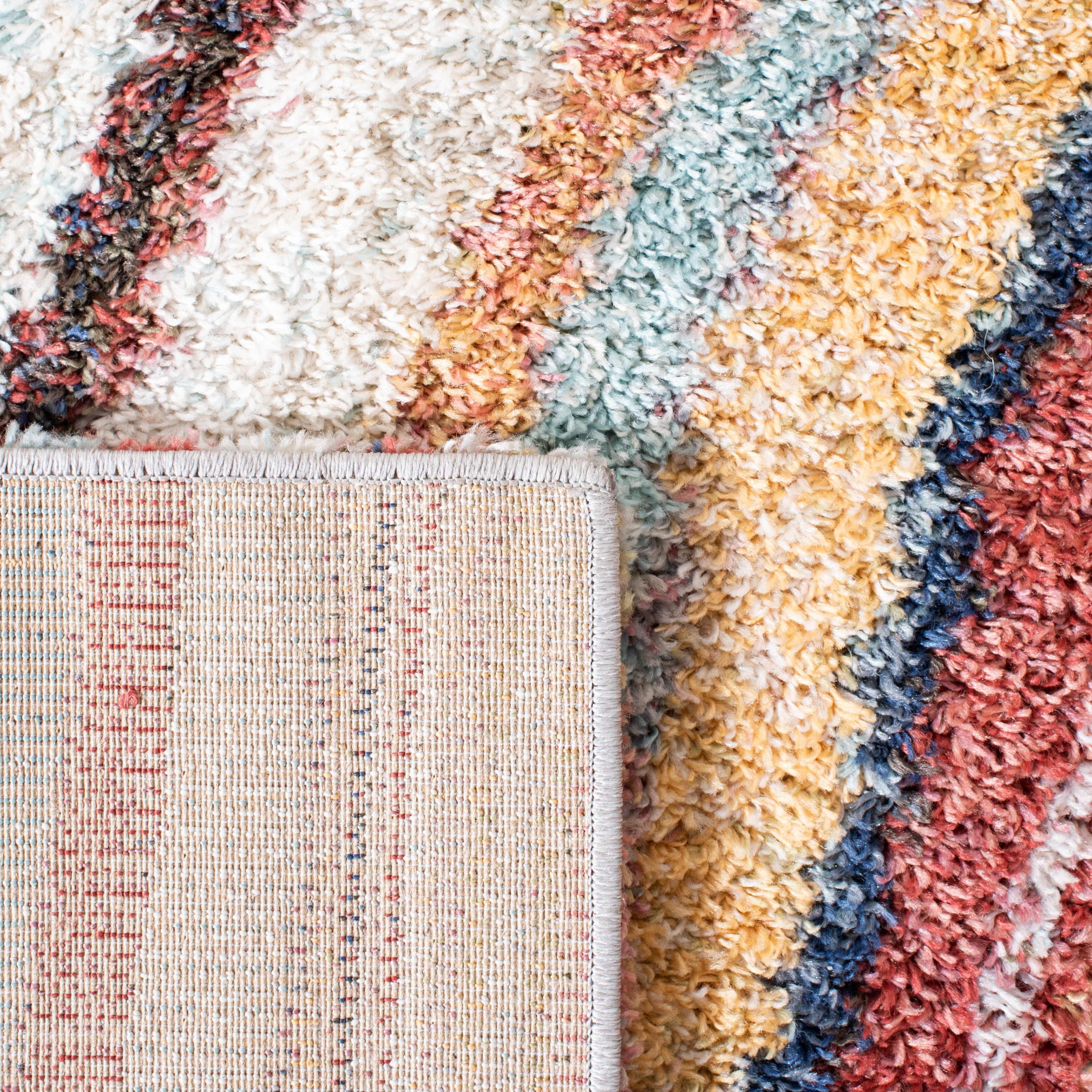 SAFAVIEH Calista Kyler Abstract Area Rug, Rust/Gray, 6'7" x 6'7" Square