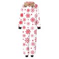 thumbnail image 5 of Odeerbi Christmas Onesie Pajamas for Family Holiday Sleep Jumpsuit Long Sleeve Family Christmas Pajamas Matching Sets Mom Printed Loungewear Jumpsuit Sleepwear Xmas PJs Set White, 5 of 6
