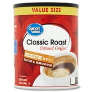 Great Value Classic Roast Medium Ground Coffee, Value Size, 48 oz