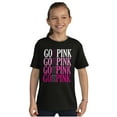 thumbnail image 3 of Breast Cancer Go Pink Ribbon Gradient Girls Kids T Shirt Tees Brisco Brands S, 3 of 6