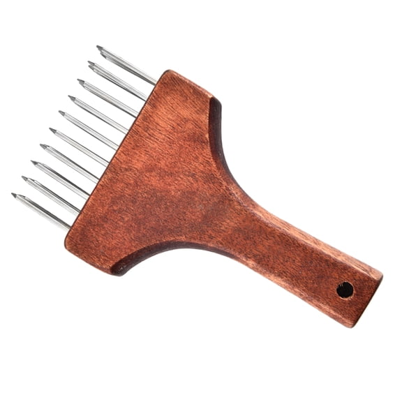 CowanMic Meat Tenderizer Needle, Red Plastic with Non-Slip Grip, 1 Piece, 17.3X9.8X3CM