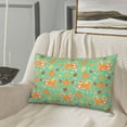 thumbnail image 5 of Sikiie Cute Shiba And Pumpkins Print Plush Pillow Cover, Wrinkle-proof and Stain-resistant Pillow Protector without Pillow Core, Home Decoration-14"x20", 5 of 6
