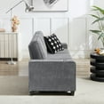 thumbnail image 3 of 83.86" Large Sofa with Extra Deep Seats,Comfy Corduroy Couch with Cupholders,3 Seater Sofa for Living Room,Bedroom,Office,Gray+Corduroy, 3 of 11