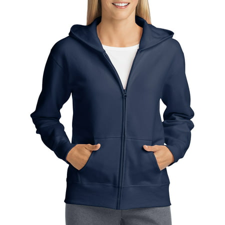 Hanes - Hanes ComfortSoft EcoSmart Women's Fleece Full-Zip Hoodie ...