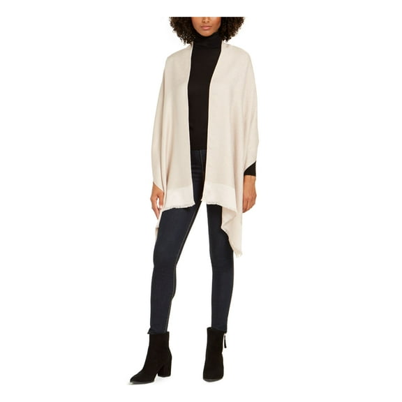 INC Womens Beige Reversible Shine Wrap Top