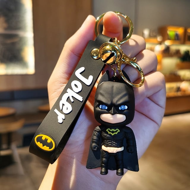 LLavero de dibujos animados de Marvel, muñeco con imagen de Batman, Joker, Serie de Halloween, colgante, adornos, joyería, regalos para amigos