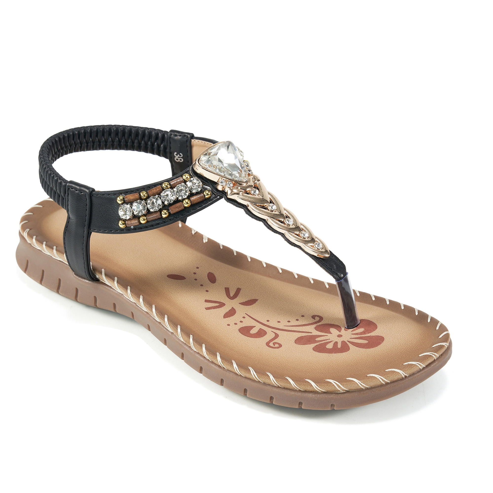 Women's Flip Flops Comfortable Flats Sandals for Women Summer Elastic