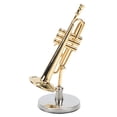 thumbnail image 3 of KAKOWELY Exquisite Trumpet Model Copper Trumpet Statue Miniature Trumpet Model Metal Trumpet Decor Photography Prop Mini Classical Musical Instrument,3.54X"X1.97"X1.57", 3 of 5