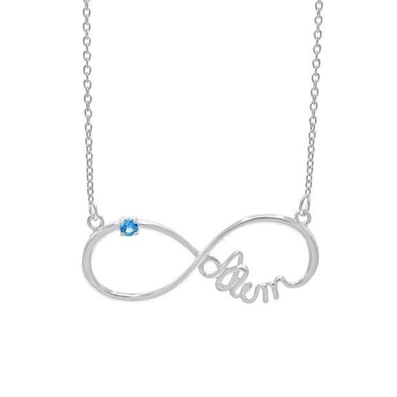 Personalized Infinity Necklace with Birthstone