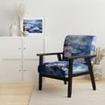 thumbnail image 2 of Designart "Mysterious Depths Beach Photo II" Pink Floral & Botanical Upholstered Accent Chair - Nautical & Coastal Arm Chair For Bedroom, 2 of 5