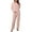W10-B, variant on Pajamas For Women O Neck Letter Printing Nightwear Long Sleeve Tee Pants Versatile Daliy Wear One Size Pink