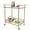 Gold, variant on Black Bar Cart, Home Bar Serving Carts with 2 Glass Shelves, Rolling Bar Cart Wine Cart with Wheels, Liquor Cart with Wine Holders, Glass Holders for Home, Kitchen, Dining Room