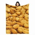thumbnail image 2 of Golden Chicken Nuggets 3D Funny Realistic Food Ultra-Soft Throw Blanket 50"x40" Travel All Season Bed Sofa Dorm Decor Bedding Bedroom, 2 of 9