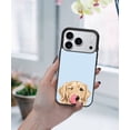 thumbnail image 5 of WIRESTER Shockproof Soft Rubber Cover Case for Apple iPhone 17 Pro 6.3" 2025, Animal Winking Golden Retriever On Light Blue Background, 5 of 5