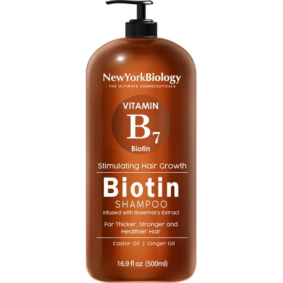 Champú New York Biology Biotina para el crecimiento del cabello, 500 ml