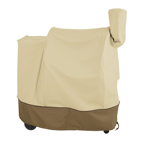 Classic Accessories Verandaâ„¢ 22 Series Traeger Pellet Grill with Exhaust Arm Cover - Water Resistant BBQ Cover, 41-Inch W, Pebble