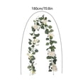 thumbnail image 3 of Twfbrm Artificial Flowers Garland, 5.9 Ft Realistic Crabapple Flower Vine with Eucalyptus Leaves, UV-Resistant Faux Hanging Flowers Plants, Spring Decor Greenery Garland for Mantle Wedding Arch, 3 of 6