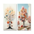 thumbnail image 2 of Designart "Minimalist Atomic Tree Abstract Botanical" Landscape Trees Wall Art Set Of 2 - Traditional Blue Wall Decor Set Of 2, 2 of 6