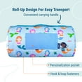 thumbnail image 4 of Wildkin Original Nap Mat with Pillow for Boys and Girls, Features Hook and Loop Fastener, Roll-Up Design, Soft Cotton Blend Materials (Mermaids Blue), 4 of 9