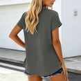 thumbnail image 4 of Kukoosong Women's Classic Polo Shirts Solid Color Short Sleeve Notch Neck with Button Placket for Summer Tennis and Sports, Casual and Preppy Polos for Women, 4 of 7