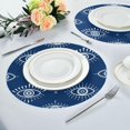 thumbnail image 6 of Coolnut Evil Eyes Round Placemats Waterproof Non-Slip Washable Place Mats Polyester Table Mats Set of 6 Heat Resistant for Home Kitchen Holiday Party Home Decor Gifts, 6 of 7