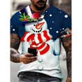 thumbnail image 1 of Camisetas de disfraz de Papá Noel con estampado 3D de árbol de Navidad y muñeco de nieve para hombre y mujer, ropa de calle con cuello redondo, camisetas Harajuku para niños, 1 of 4