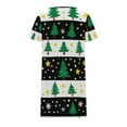 thumbnail image 4 of Wowcloth Woman's Christmas Sleep Dress, Casual Loose-Fit Short Sleeve Home Wear, Cozy Lounge Robe for Holiday Season and Relaxation at Home, 4 of 8