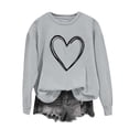 thumbnail image 3 of Women Valentine Crewneck Sweatshirts Love Heart Sweatshirt Casual Cute Valentines Gift Long Sleeve Sweatshirt Tops, 3 of 3