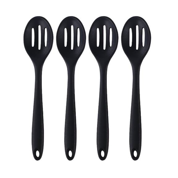 ACDANC 4 Pieces Silicone Slotted Spoons Silicone Nonstick Mixing Spoon Heat Resistant for Baking,Serving and Stirring