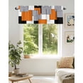 thumbnail image 4 of Orange Grey Color Block Kitchen Valances for Windows Abstract Modern Geometric Valance Curtains&nbsp; for Kitchen /Living Room/Bedroom/ Bathroom Decor, 42"x12 " ,Rod Pocket 1 Panel, Black White, 4 of 7