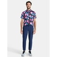 thumbnail image 4 of Birdie Bound Men's and Big Men's Hawaiian Dream Print Polo Golf Shirt, Sizes S-3XL, 4 of 5
