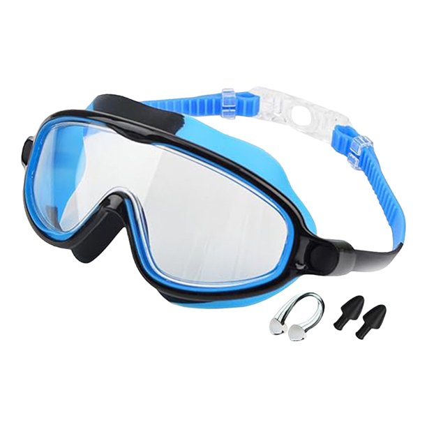 Gafas Natación para Con Tapones La Oreja Clip Nariz (camuflaje) Azul