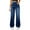 Blue, variant on Women's Sweatpant Jeans That Look Like Denim High Waisted Stretchy Pull On Wide Leg Pants with Pockets Comfort Stretch Casual Lounge Wear Black XXL
