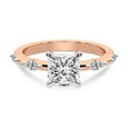 thumbnail image 4 of IGI Certified 5 Carat Princess Shape Lab Grown Diamond Engagement Ring | 14K Rose Gold | Sheryl Marquise Side Stone Diamond Ring | FG-VS1-VS2 Quality Friendly Diamonds, 4 of 6