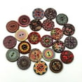 thumbnail image 4 of 100Pc Assorted Flower 2 Hole Decorative Wood Button for Sewing Scrapbooking 20mm, 4 of 7