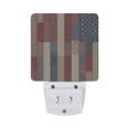 thumbnail image 2 of Flag Pattern Patchwork LED Night Light with Smart Sensor Plug Into Wall Dusk to Dawn 2 packs, 2 of 7