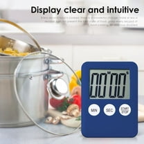 Latrodar Kitchen Timer Digital Magnetic Cooking Baking LCD Count Best of Both Worlds Sleep Clock Kitchen Blue 3.2x2.4 Inch Home Tools
