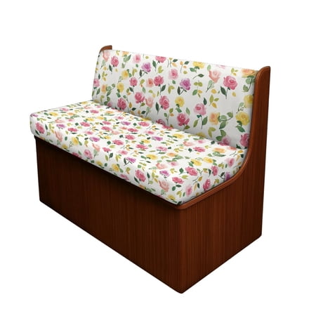 XYZCANDO RV Booth Seat Covers Compatible with Camper Couch RV Dining Chair Seat Covers for Sofa RV Dining Table Dirt-Resistant Floral Rose Pattern