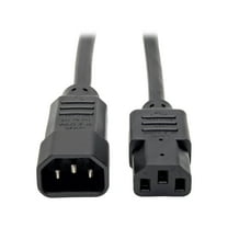 Tripp Lite 3 ft. C14 Male to C13 Female Power Cable, C13 to C14 PDU Style - 10A, 100–250V, 18 AWG, Black