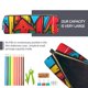 thumbnail image 5 of Disketp Colorful Arrow Graffiti Pattern Estuche de Lápices de Cuero con Cierre, Estuche Compacto para Papelería, Bolígrafos y Accesorios Pequeños, 5 of 7
