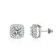 thumbnail image 3 of Conjunto de tres piezas de anillo, pendiente, collar y bolsa cuadrada de moissanita en plata de ley S925 para mujer, 3 of 5