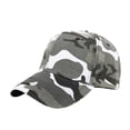 thumbnail image 2 of Camo Low Profile Cap – Adjustable Rugged Outdoor Baseball Hat Gray, 2 of 3