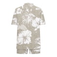 thumbnail image 5 of YueHuiYing Women's Two-Piece Shirt Sets Short Sleeve Summer Casual Linen Shirt Elastic Waist Short Sets Outfits, 5 of 5