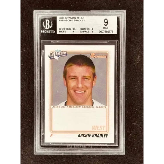 Archie Bradley 2010 AFLAC Bowman Rookie Card graded BGS 9 (MINT)