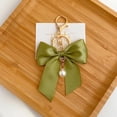 thumbnail image 5 of Imitation Pearls Ribbon Keyring Decors For Handbags Practical Alloy Key Holder Fashion Keychain Soft Bows Bag Pendant, 5 of 9