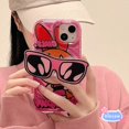 thumbnail image 4 of Funda De Teléfono Para iPhone 14 Pro Max 14 Plus 13 12 11 X XR XS 8 7 SE 2020 Con Powerpuff Girls Soporte De Vidrio Cubierta Suave, 4 of 4