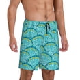 thumbnail image 3 of Rocae Beautiful Seashells for Men's Soft Sleep Pajama Shorts, Waistband and Pockets, 3 of 9