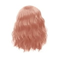 thumbnail image 2 of Leatfisat Short Dark Orange Wig With Bangs Women Short Curly Wavy Bob Wig Shoulder Synthetic Party Wigs (Dark Orange), 2 of 9